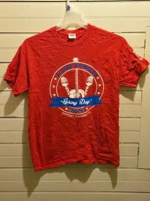 Gildan T-Shirt Mens M Red Bentley University Spring Day 2014 Graphic Tee Campus - Apparel