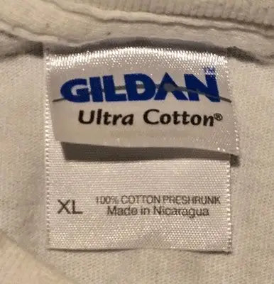 Gildan T-Shirt Mens XL East Invitational Graphic Front Map Back White Cotton - Apparel