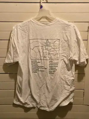 Gildan T-Shirt Mens XL East Invitational Graphic Front Map Back White Cotton - Apparel
