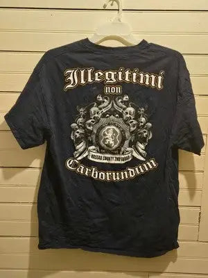 Gildan T-Shirt Mens XL Navy Nassau County 2nd Squad Illegitimi Back Print - Apparel