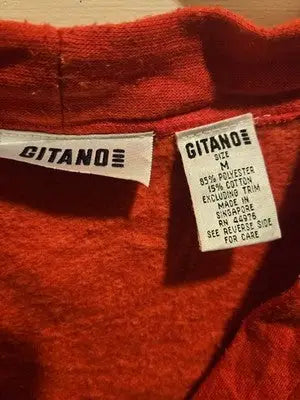 Gitano Cardigan Womens M Red V Neck Button Front Patch Pocket Lightweight Casual - Apparel