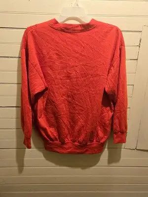 Gitano Cardigan Womens M Red V Neck Button Front Patch Pocket Lightweight Casual - Apparel