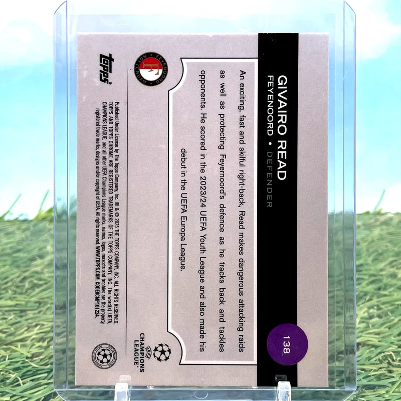 GIVAIRO READ 2024-35 Topps Chrome UEFA 138 PINK REFRACTOR /175 (RC) - Soccer Card Single