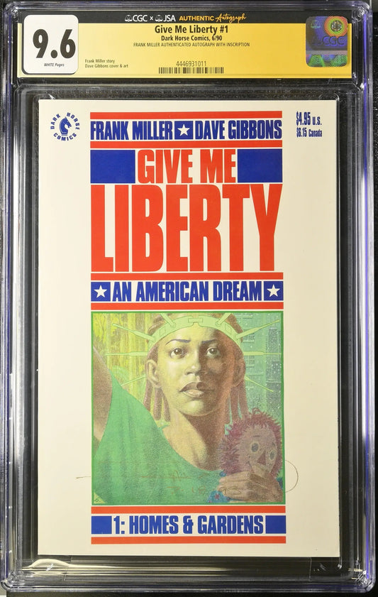 Give Me Liberty #1 (1990) CGC 9.6 Signed by Frank Miller - Comic Book