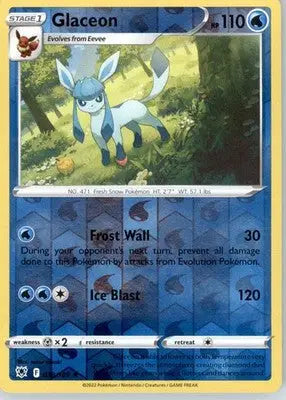 Glaceon - SWSH10: Astral Radiance - Reverse Holo LP - #038/189 - Pokémon Card Single