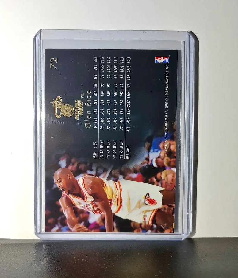 Glen Rice 1995-96 Flair NBA #72 Card Miami Heat
