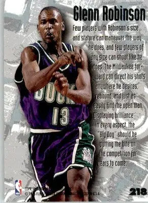 Glenn Robinson - 1995-96 Metal - #218 - Nuts & Bolts Basketball - Basketball Card Single