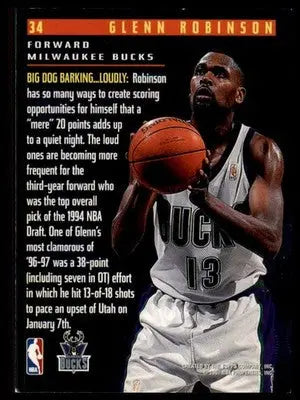 Glenn Robinson 1996-97 Stadium Club Members Only 55 #34 Milwaukee Bucks - Basketball Card Single