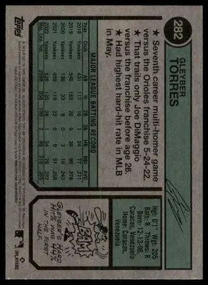 Gleyber Torres 2023 Topps Heritage #282 New York Yankees - Baseball Card Single