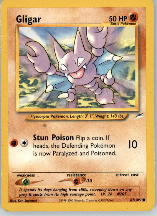 Gligar - Neo Destiny - 67/105 - Unlimited HP Pokemon - Pokémon Card Single