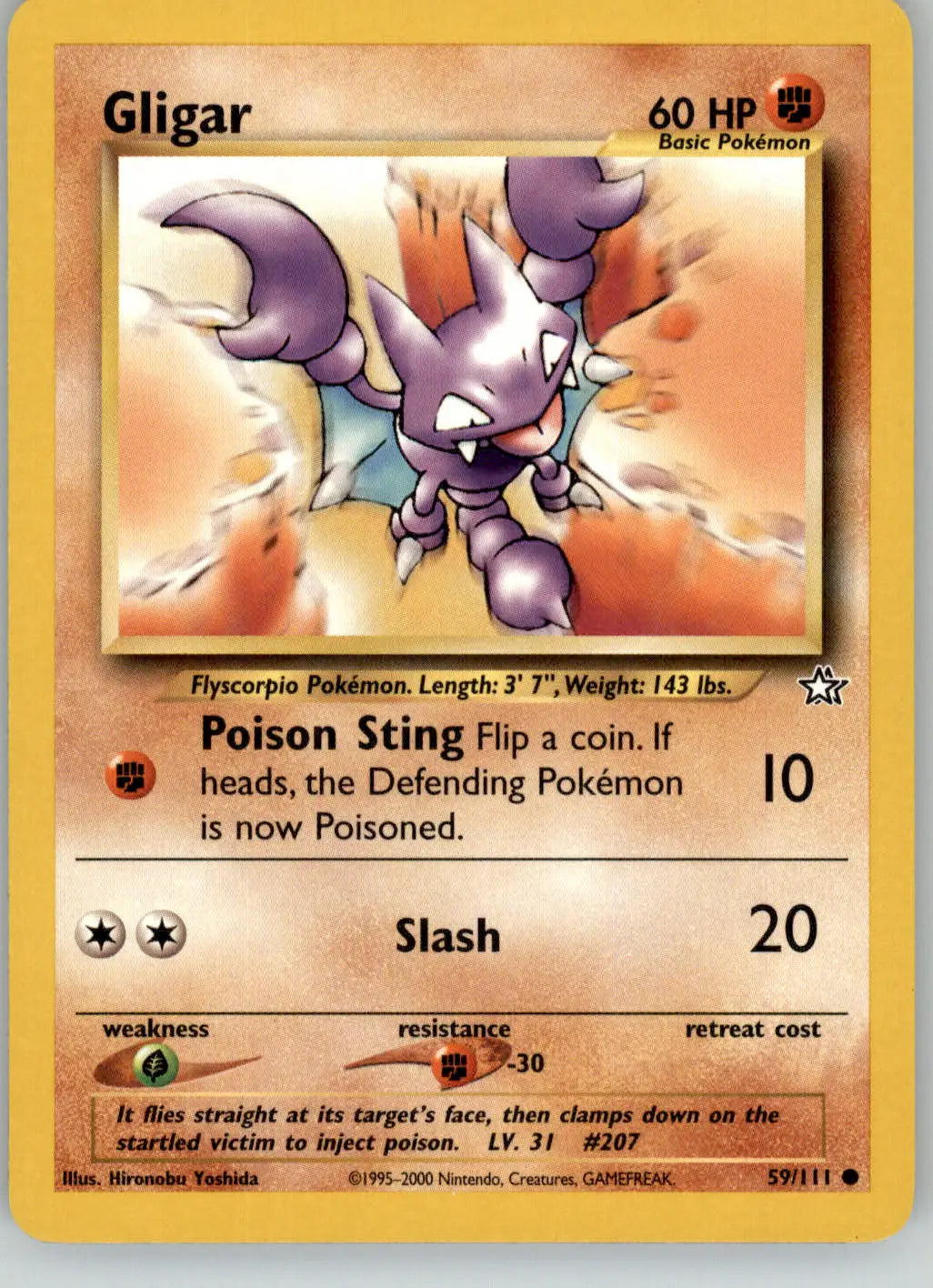 Gligar - Neo Genesis - 59/111 - Unlimited LP Pokemon - Pokémon Card Single