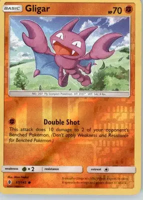 Gligar - SM - Guardians Rising - Reverse Holo LP - #67/145 - Pokémon Card Single