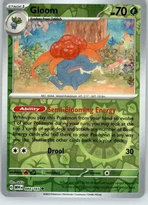 Gloom - 151 - 044/165 - Reverse Holo NM Pokemon - Pokémon Card Single