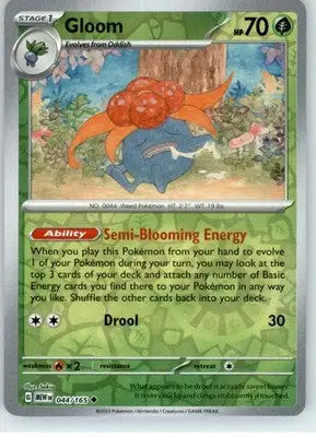 Gloom - SV: Scarlet & Violet 151 - Reverse Holo NM - #044/165 - Pokémon Card Single