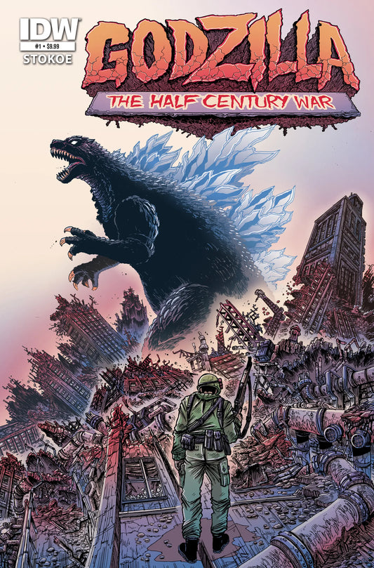 Godzilla 70th anniversary comic book cover by James Stokoe from Foil Classics series