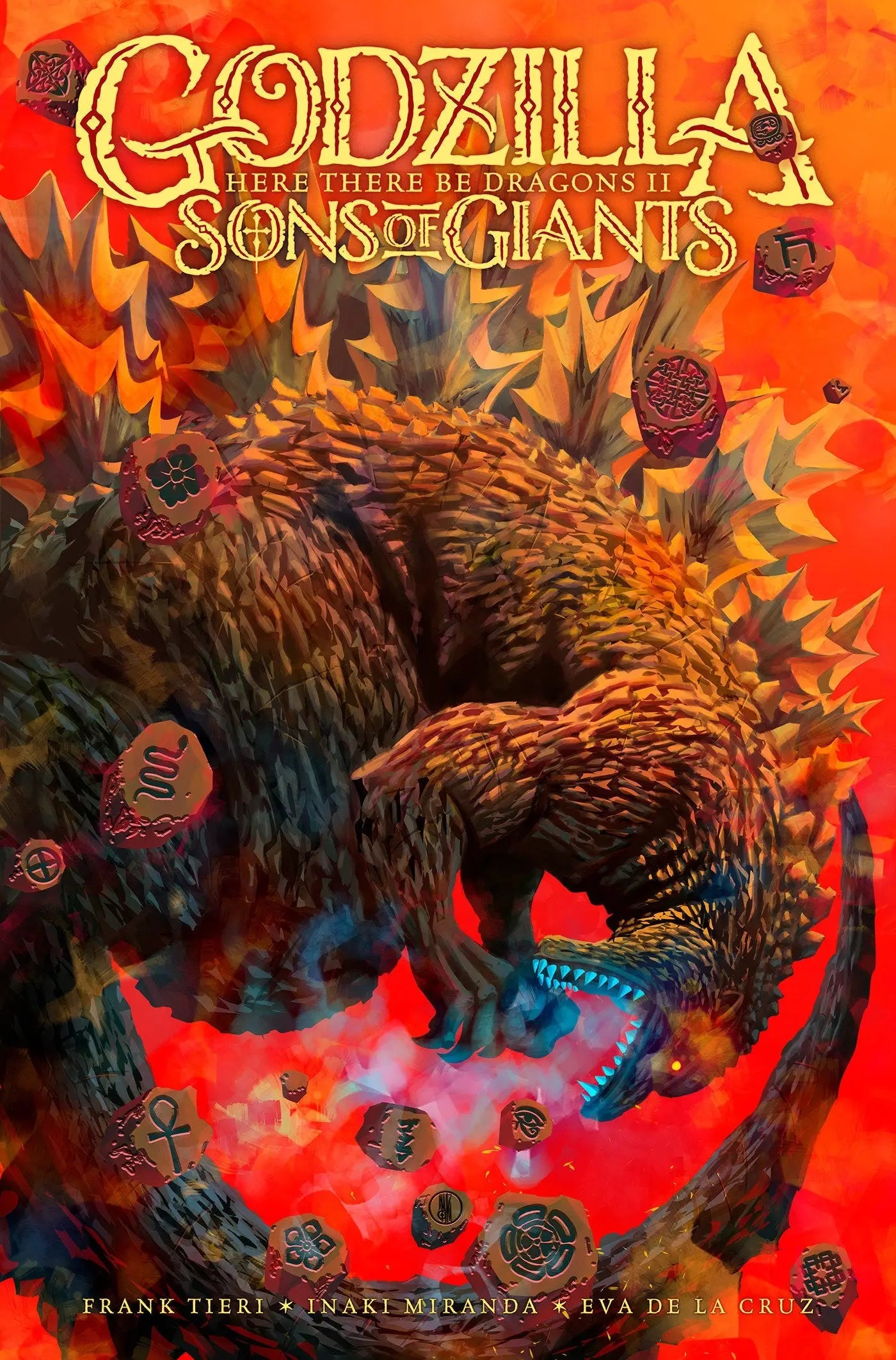 Godzilla comic book cover from Godzilla Here There Be Dragons II by Frank Tieri and Inaki Miranda