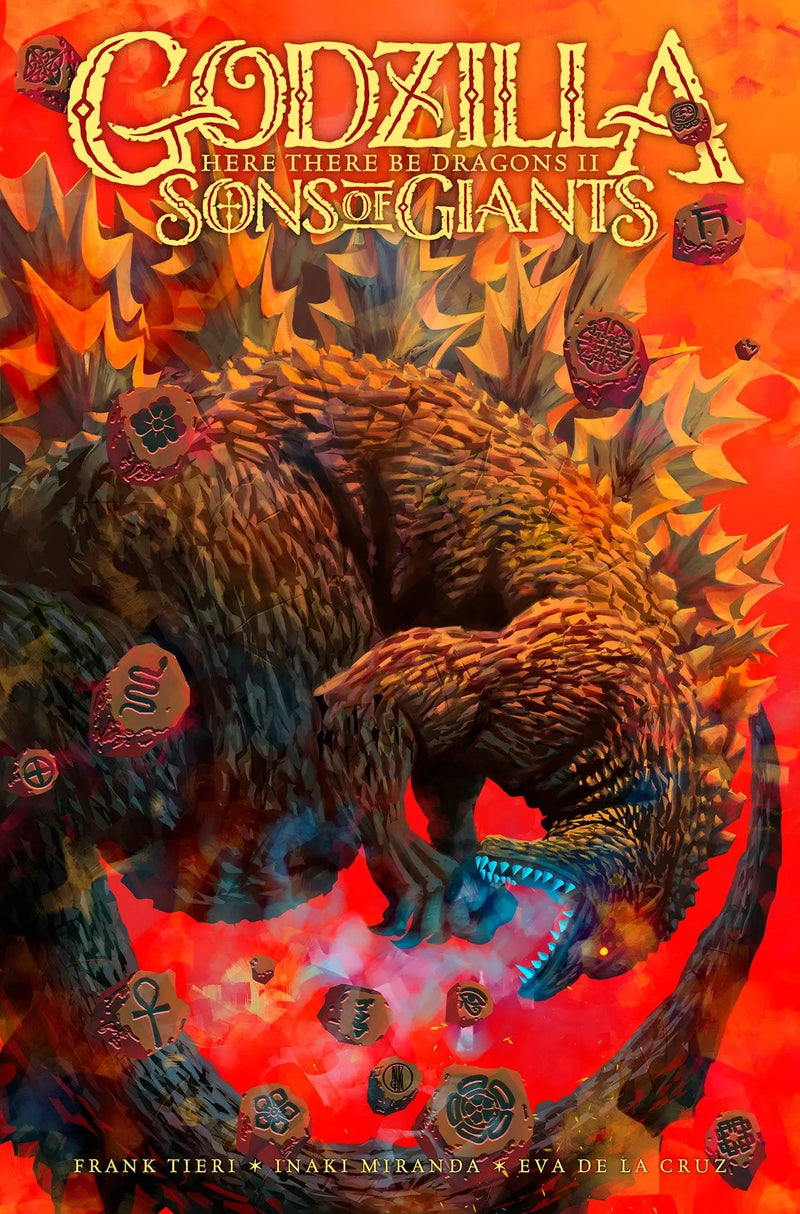 Godzilla comic book cover from Godzilla Here There Be Dragons II by Frank Tieri and Inaki Miranda