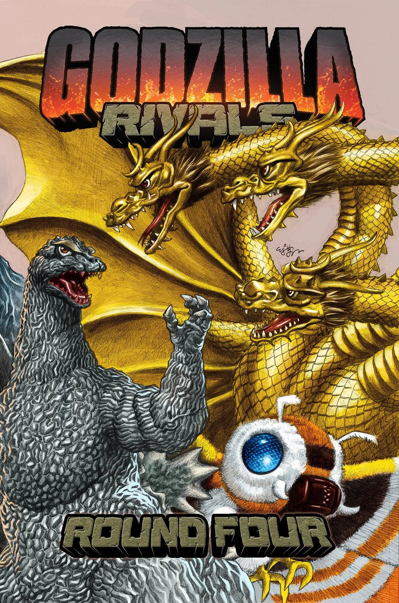 Godzilla Rivals comic book cover from Godzilla Rivals Round Four TP edition