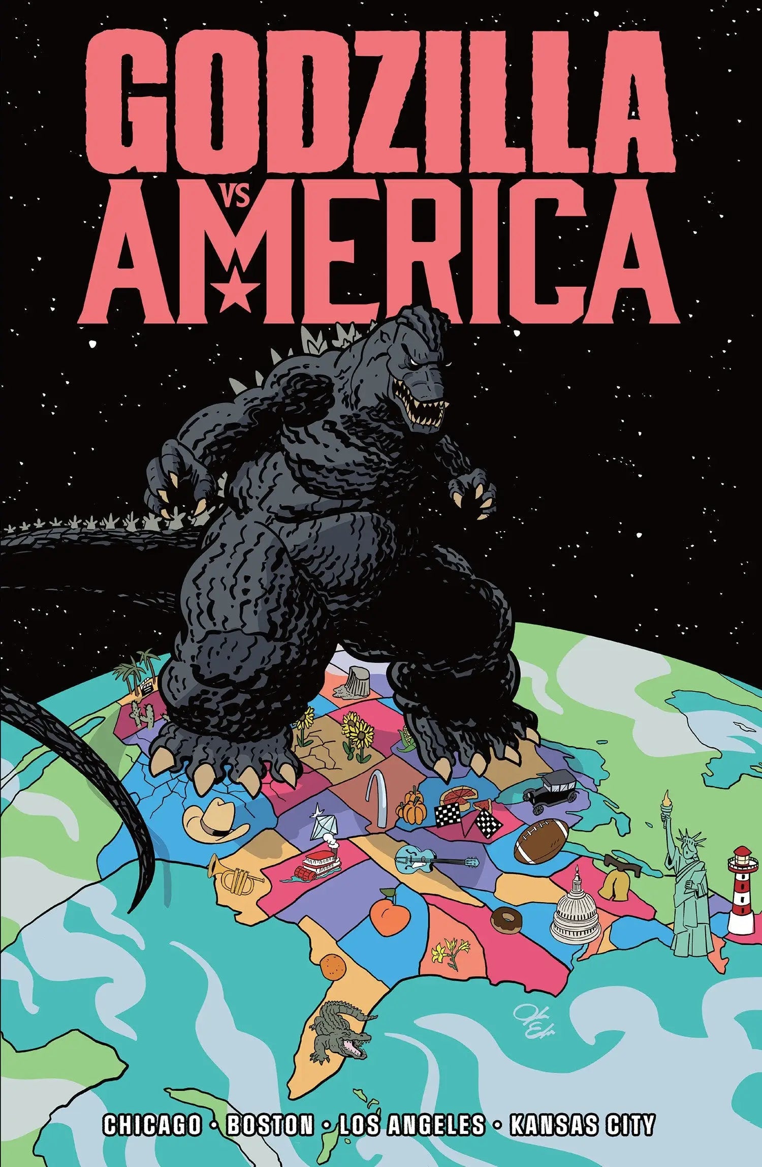 Godzilla vs. America: Boston Chicago Kansas City Los Angeles - Graphic Novels