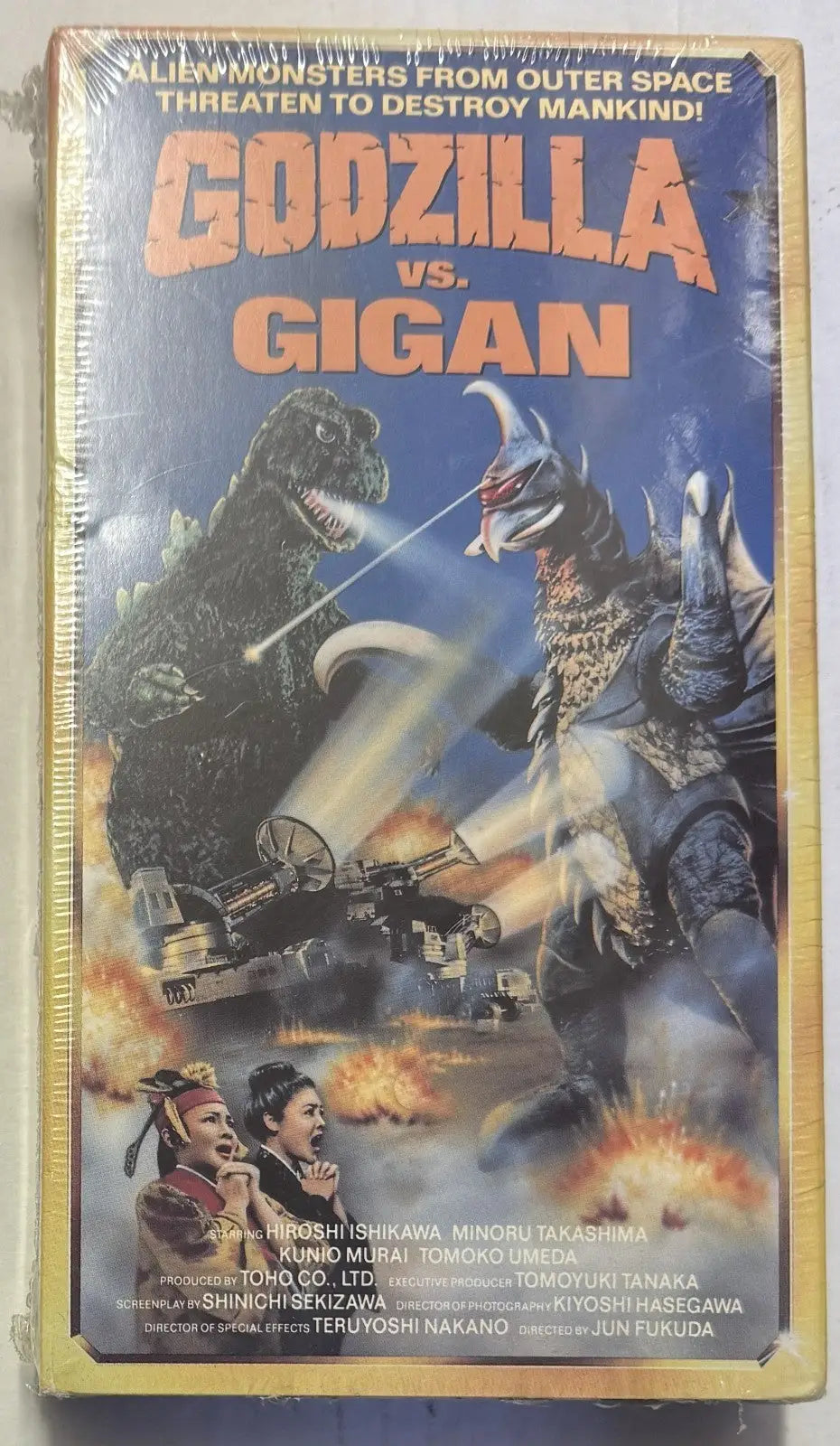 Godzilla Vs. Gigan VHS Tape Color NR 89 Min Kaiju Sci-Fi Fantasy (Sealed) - Entertainment Memorabilia