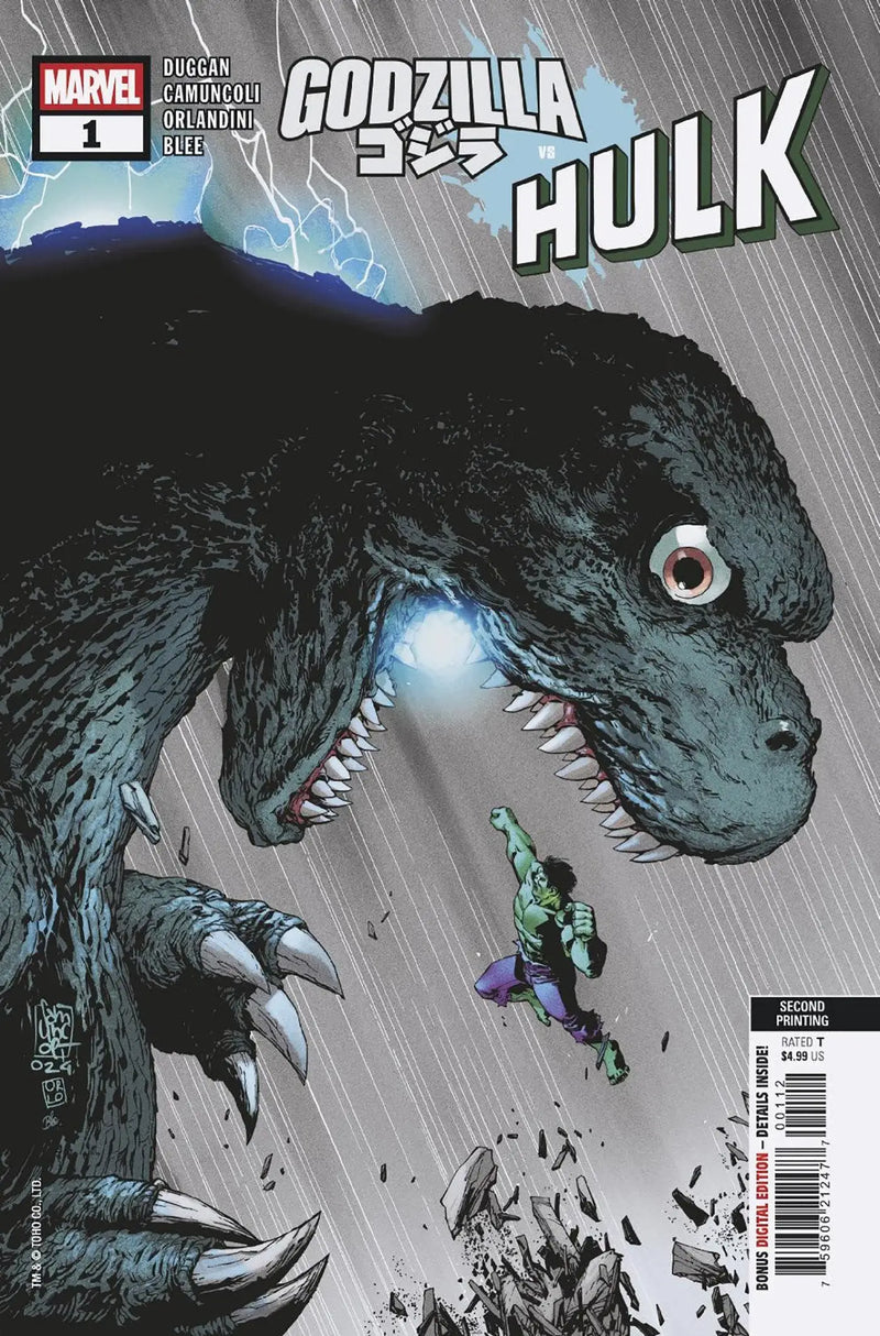 Godzilla vs Hulk comic book round two Camuncoli 2nd Print Variant display