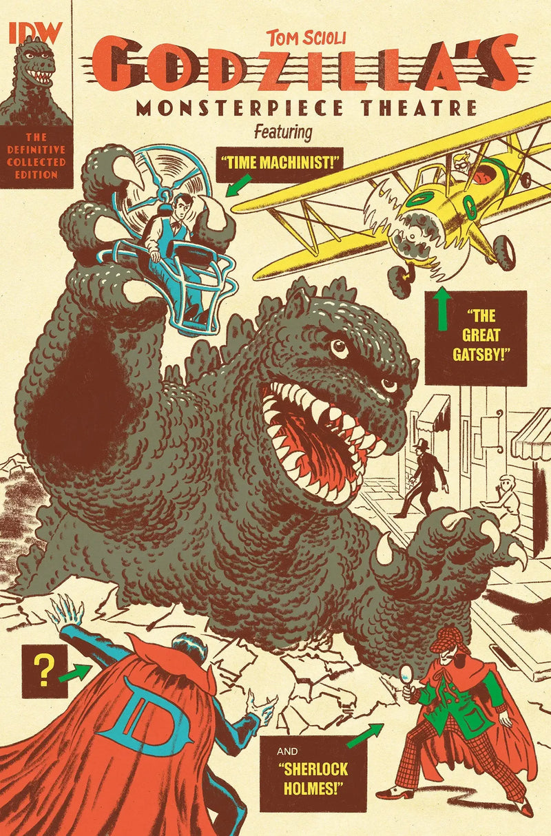 Godzilla comic book cover from Godzilla’s Monsterpiece Theatre showcasing a classic monster scene
