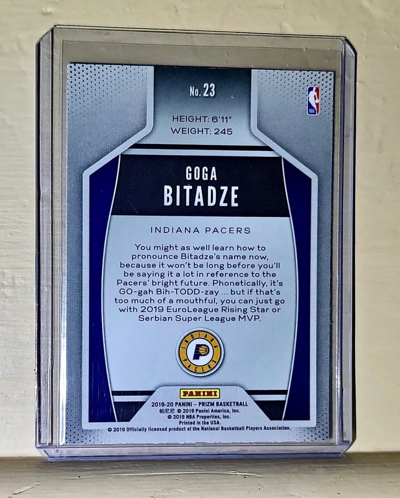 Goga Bitadze 2019-20 Panini Prizm Instant Impact NBA #23 Rookie Card - Basketball Card Single