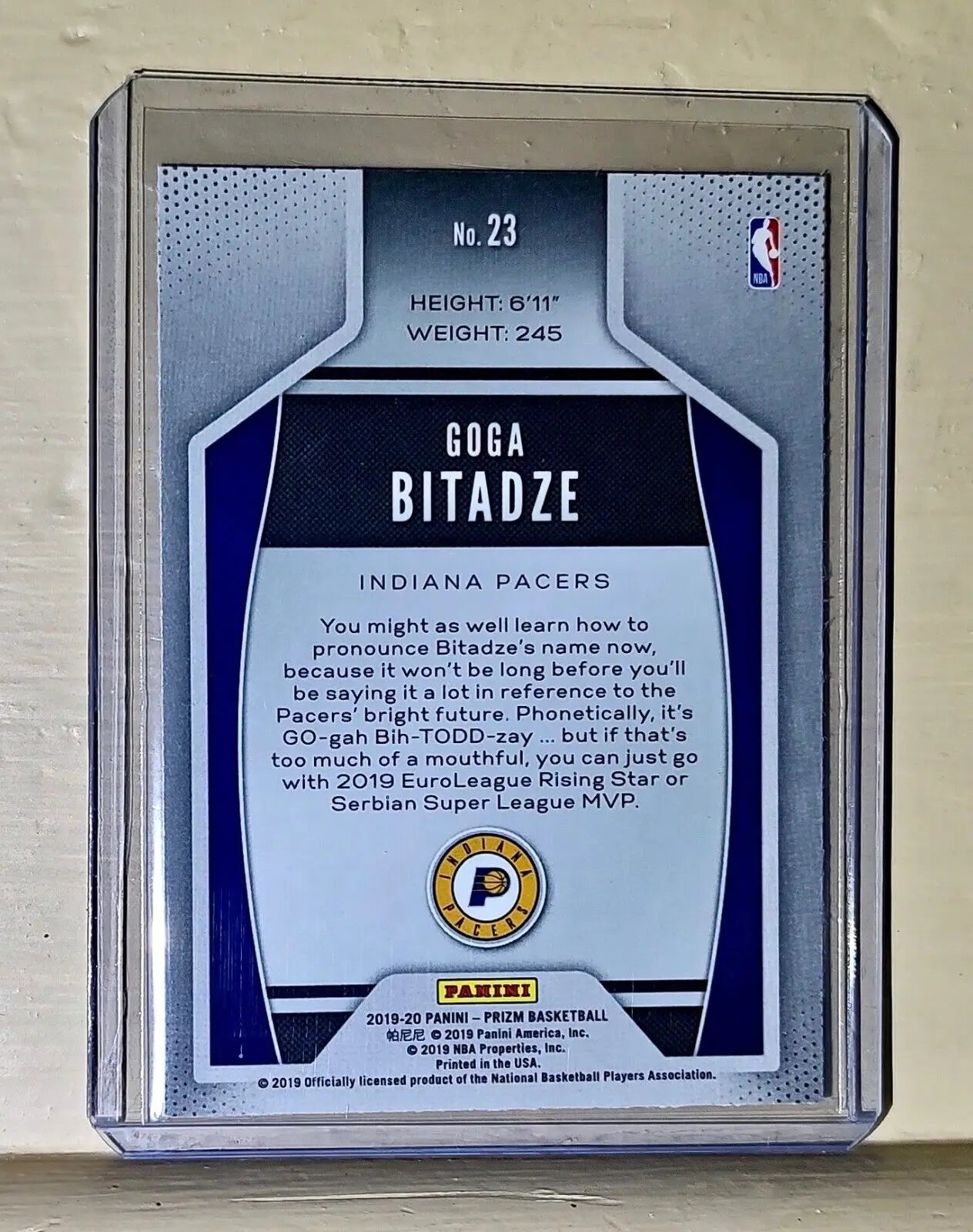 Goga Bitadze 2019-20 Panini Prizm Instant Impact NBA #23 Rookie Card - Basketball Card Single