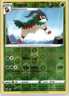 Gogoat - SWSH04: Vivid Voltage - 018/185 - Reverse Holo LP - Pokémon Card Single