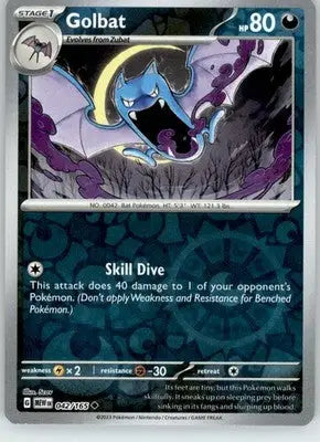Golbat - 151 - 042/165 - Reverse Holo NM Pokemon - Pokémon Card Single