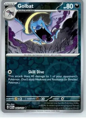 Golbat - SV: Scarlet & Violet 151 - Reverse Holo NM - #042/165 - Pokémon Card Single