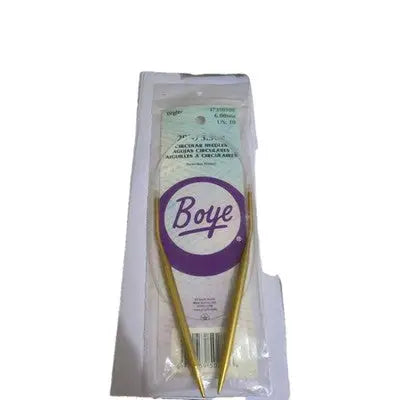 Gold Wrights Boye 29 in 73.5 cm Aluminum Circular Knitting Needle Size US 10 - Other