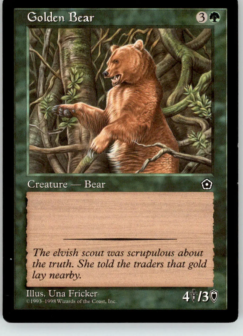 Golden Bear - Portal Second Age - MP Magic: The Gathering - Magic Card Single