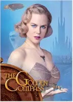 Movie poster of blonde woman in elegant dress for The Golden Compass Internet Exclusive Promo Card