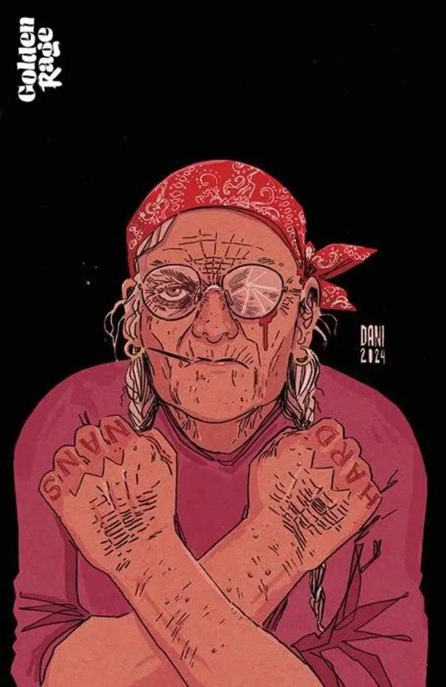 Comic book cover featuring an elderly woman with crossed arms for Golden Rage Mother Knows Best #3 Cover B Dani variant