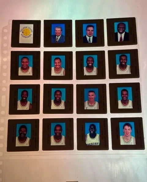 Golden State Warriors team set film slide photo collection featuring trading cards