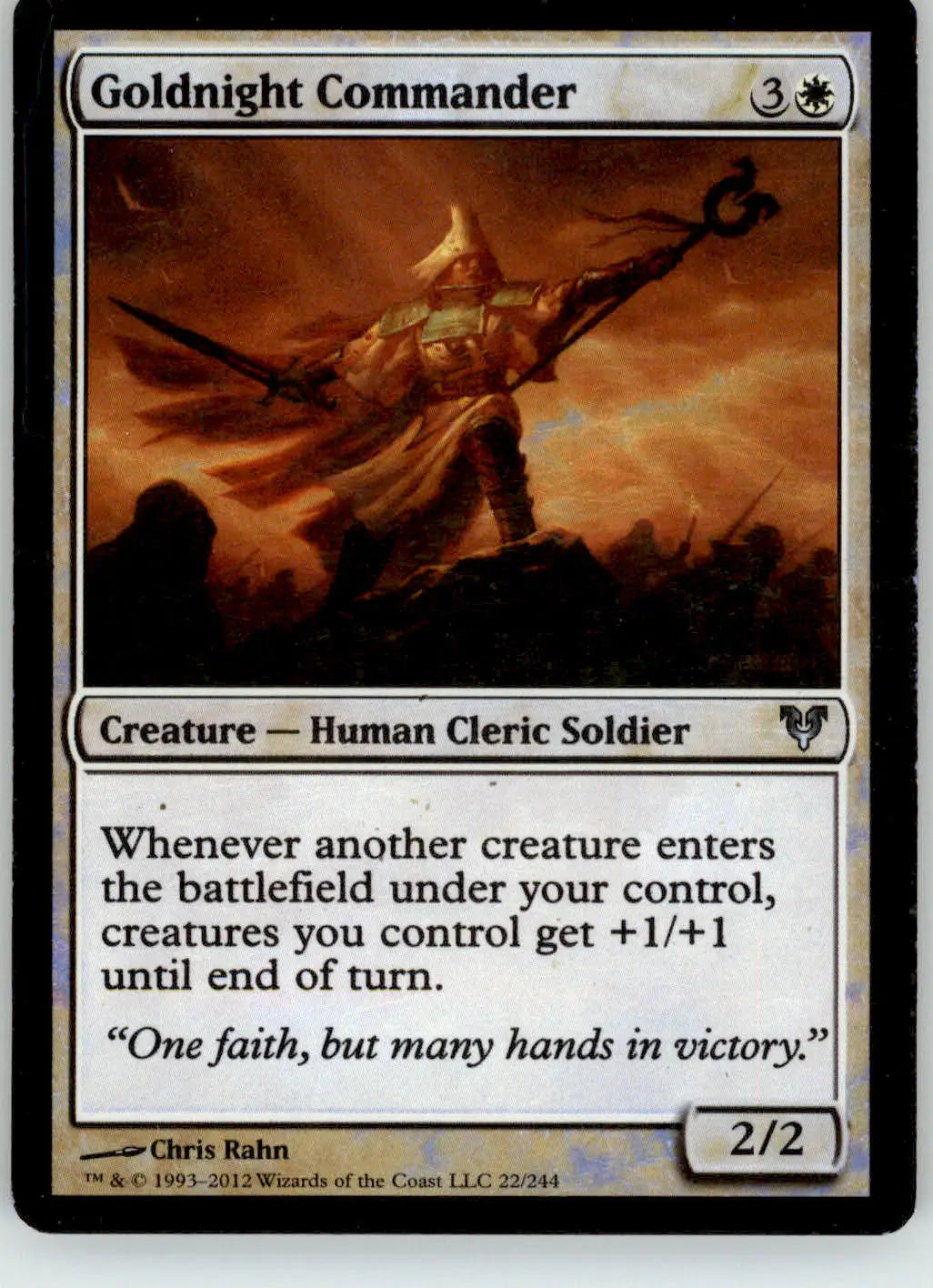 Goldnight Commander - Avacyn Restored - 22 - Foil HP Magic: The Gathering - Magic Card Single