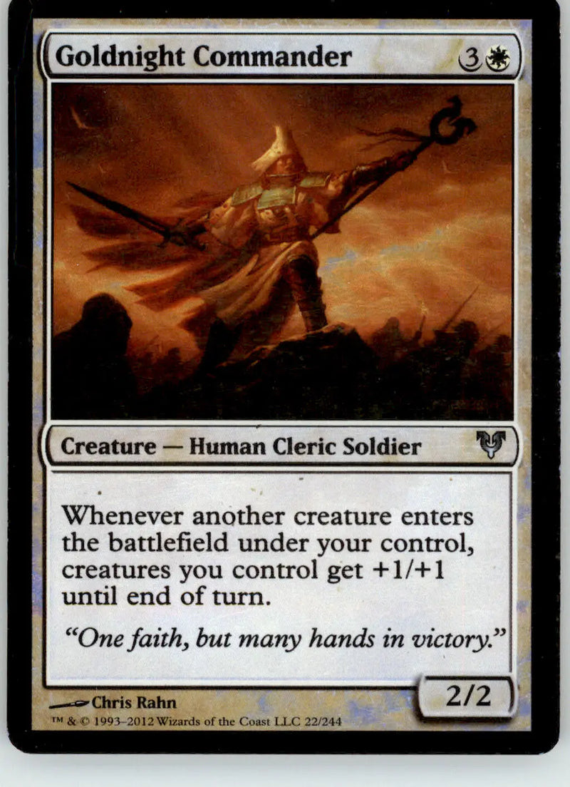 Goldnight Commander - Avacyn Restored - 22 - Foil HP Magic: The Gathering - Magic Card Single