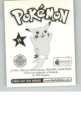 Golduck - 1999 Merlin Pokemon Stickers - #55 - Non_sport - Non-Sports Card Single