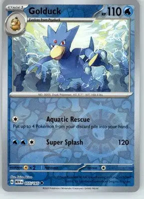 Golduck - SV: Scarlet & Violet 151 - Reverse Holo NM - #055/165 - Pokémon Card Single