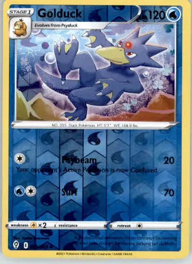 Golduck - SWSH07: Evolving Skies - 025/203 - Reverse Holo LP - Pokémon Card Single