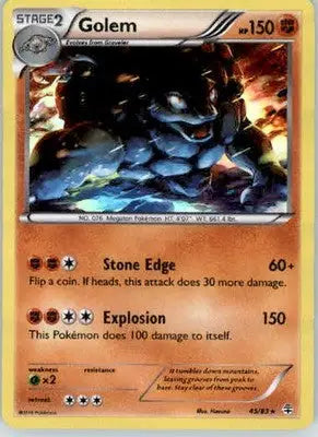 Golem - Generations - 45/83 - Holo NM - Pokémon Card Single