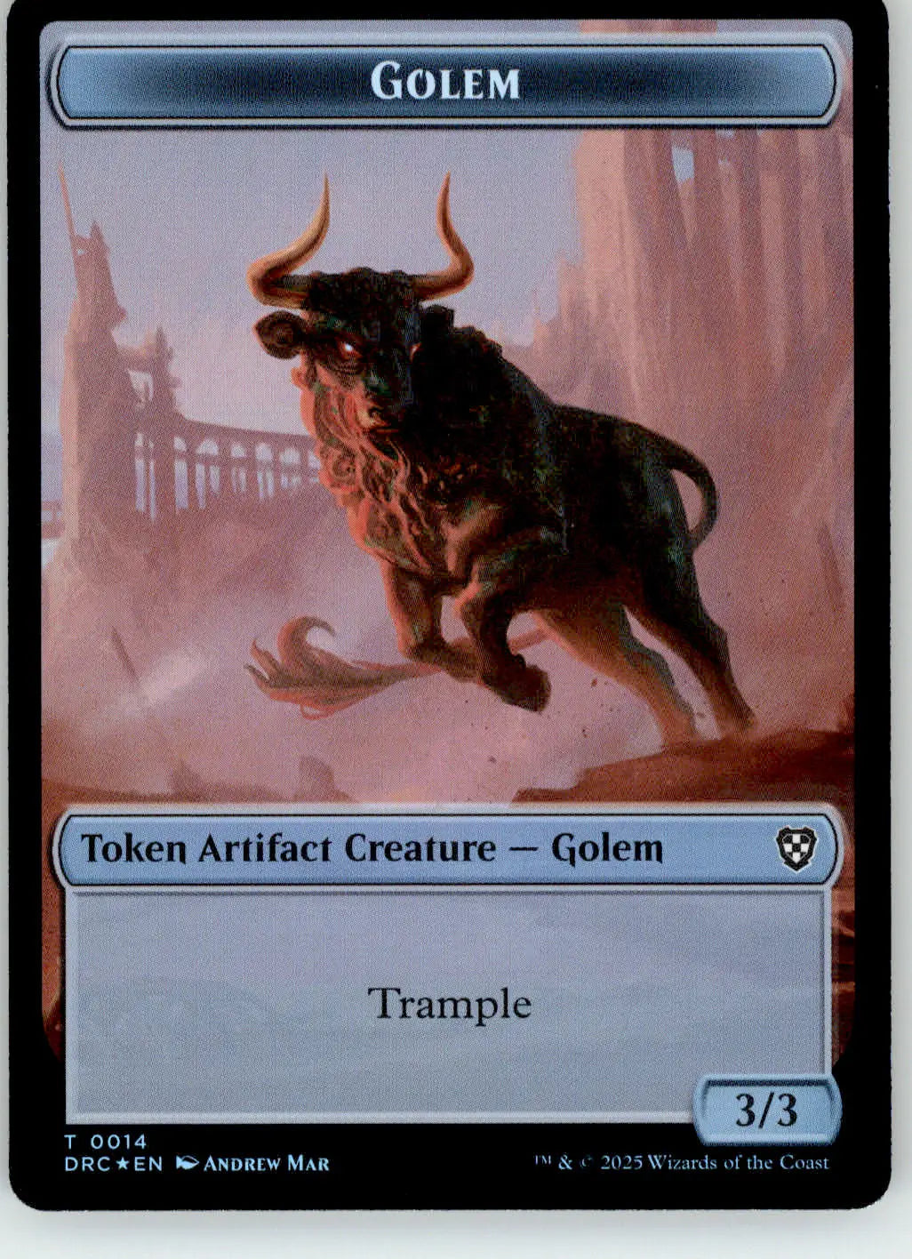 Golem // Golem Token - Commander: Aetherdrift - 14 // 15 - Foil NM Magic