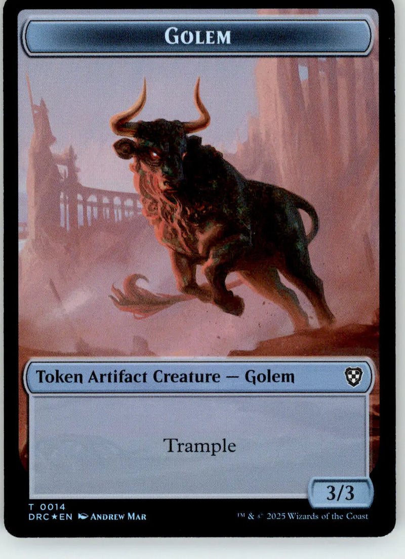 Golem // Golem Token - Commander: Aetherdrift - 14 // 15 - Foil NM Magic