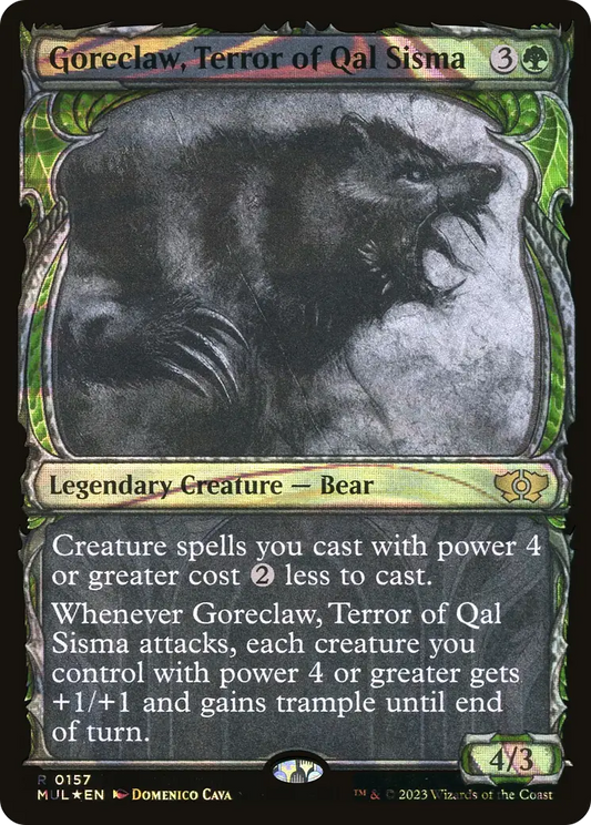 Goreclaw Terror of Qal Sisma (Halo Foil) [Multiverse Legends] - Magic Card Single
