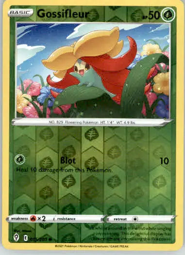 Gossifleur - SWSH07: Evolving Skies - 015/203 - Reverse Holo LP - Pokémon Card Single