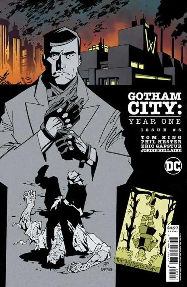 Gotham City Year One #5 cover featuring noir man in trench coat, perfect for trading cards