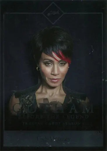 Portrait of a woman with red and black hair on Gotham Season 1 Character Bios Chase Card