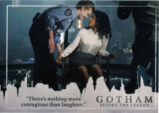 Gotham Season 2 Penguin Deco Foil Stamp Variant Base 08 Chase Card featuring intimate characters