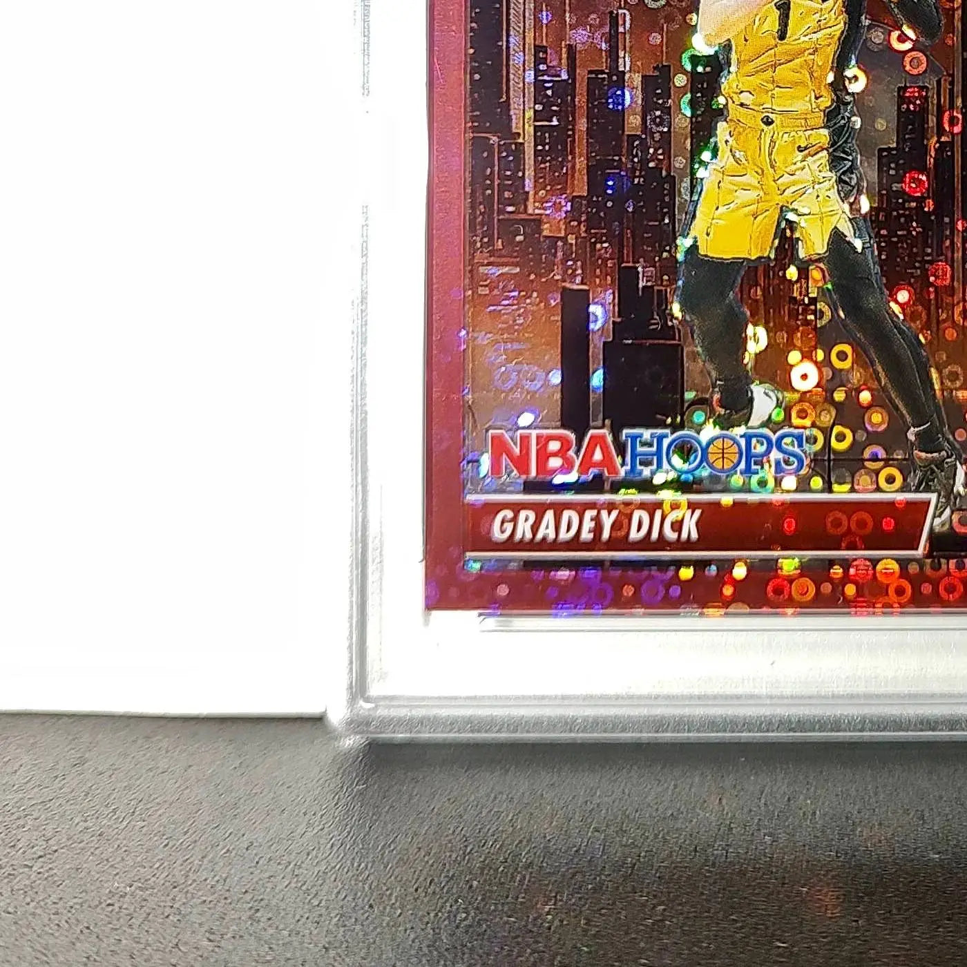 Gradey Dick 2023 Panini Hoops Premium City Edition #6 Red Disco Prizm PSA 10 Gem - Basketball Card Single